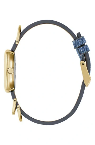 Rag & Bone Rory Denim Strap Watch, 25mm In Gold