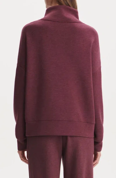Varley Hawley Half-zip Sweatshirt In Burgundy