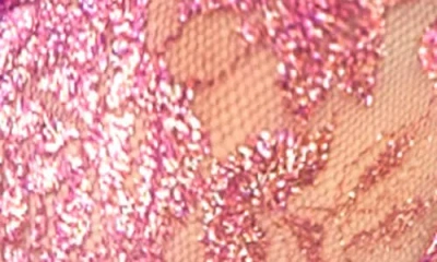 Mapalé Mapale Satin Trim Lace Underwire Bra & Thong Set In Purple