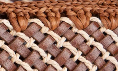 Sam Edelman Woven Leather Belt In Brown