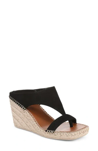 Franco Sarto Farren Espadrille Platform Wedge Sandal In Black