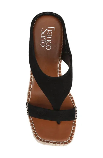 Franco Sarto Farren Espadrille Platform Wedge Sandal In Black