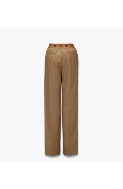 Mcm Monogram Pants In Brown