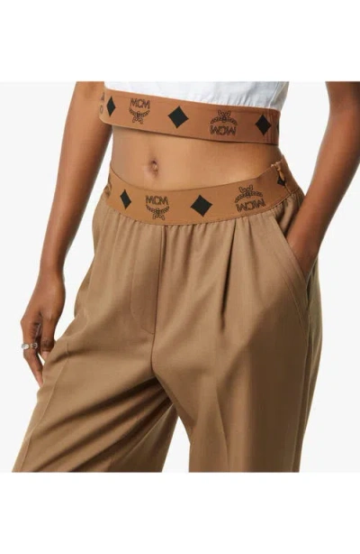 Mcm Monogram Pants In Brown