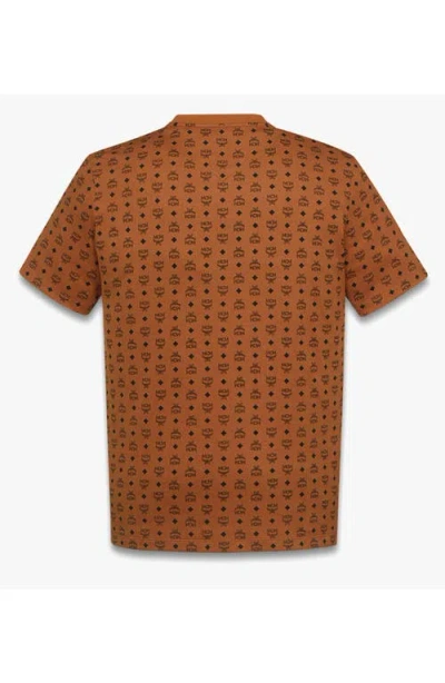 Mcm Monogram Print T-shirt In Brown