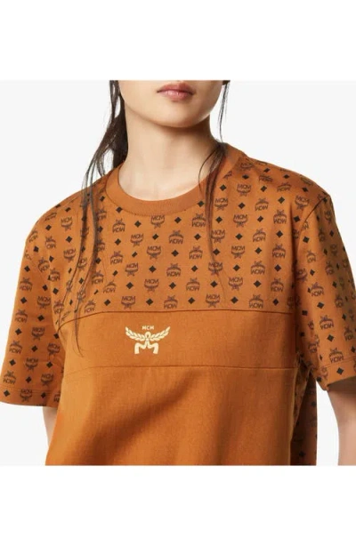 Mcm Monogram Print T-shirt In Brown