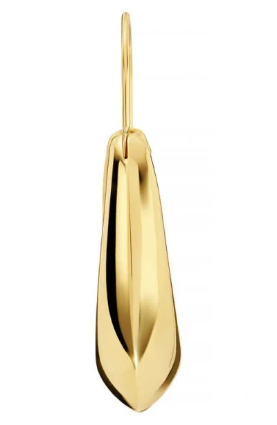 Athra Luxe Long Pointed Hoop Earrings In Gold