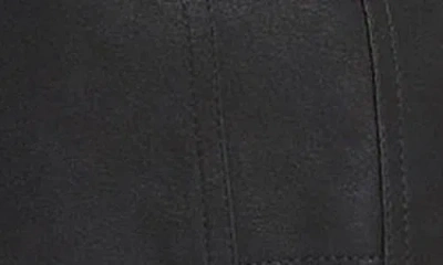 Matty M . Dom Coated Denim Trucker Jacket In Black