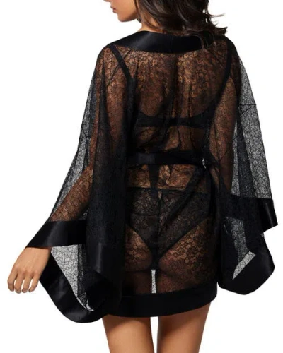 Kiki De Montparnasse Petite Fleur Kimono In Black