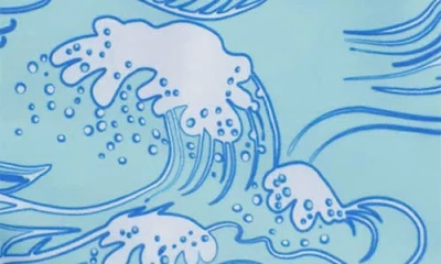 Feather 4 Arrow Kids' Wave Print Scallop Board Shorts In Multi