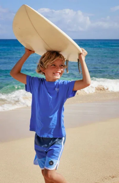 Feather 4 Arrow Kids' Colorblock Scallop Board Shorts In Multi