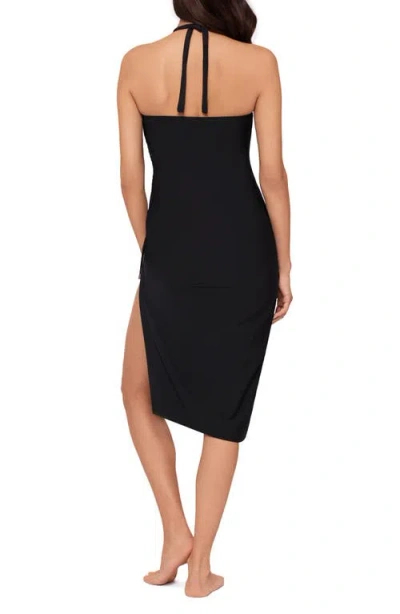 Magicsuit ® Block Party Ruched Side Tie Convertible Cover-up Maxi Skirt In Black