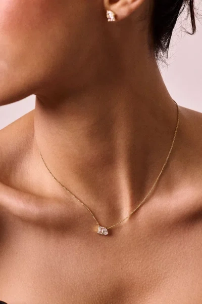 Electric Picks Et Tois Pendant Necklace And Studs In Gold