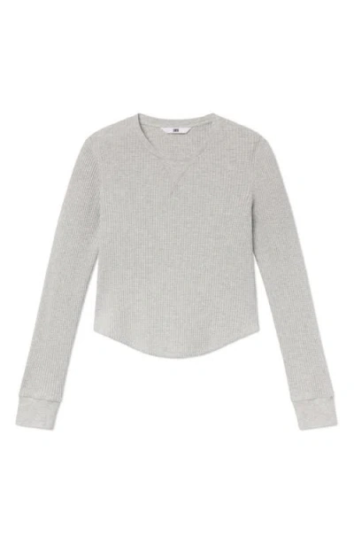 Lunya Wafflesoft Crew Neck Long Sleeve In Gray