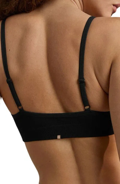Lunya Seamless Modal Bare Bralette In Immersed Black