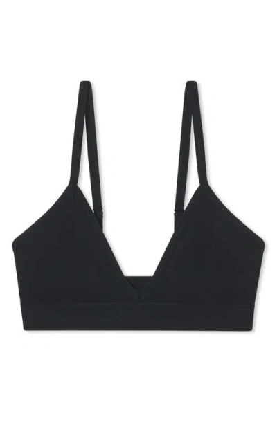 Lunya Seamless Modal Bare Bralette In Immersed Black
