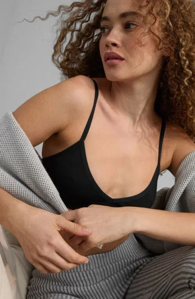 Lunya Seamless Modal Bare Bralette In Immersed Black