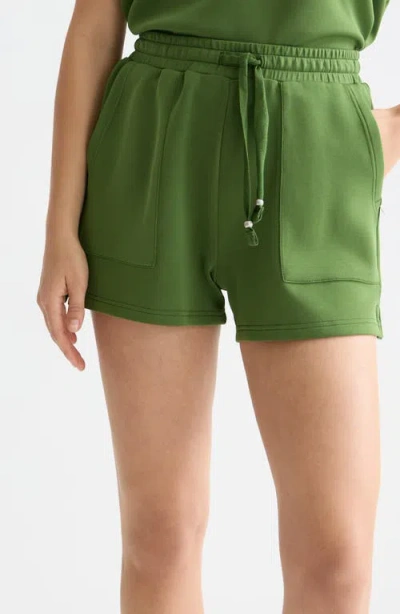 Scotch & Soda Drawstring Waist Shorts In Green