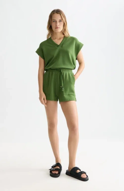 Scotch & Soda Drawstring Waist Shorts In Green