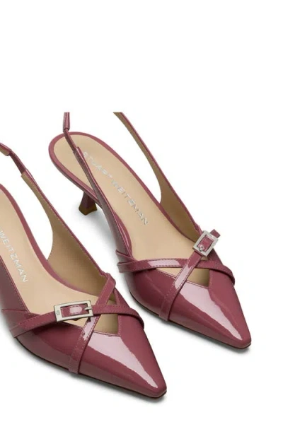 Stuart Weitzman Georgie Kitten Heel Slingback Pump In Multi