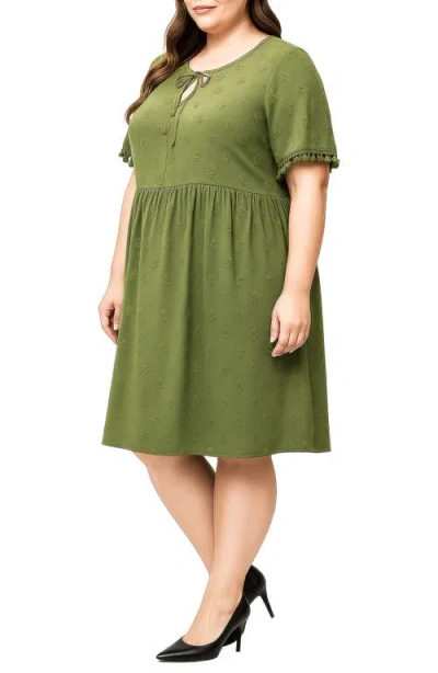 Standards & Practices Dobby Dress In Green