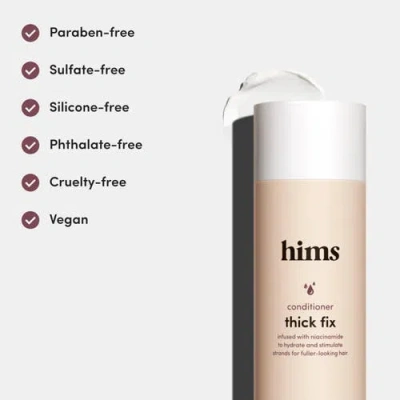 Hims & Hers Thick Fix Conditioner Nourishing, Strengthening, Niacinamide Enriched Formula In Neutral