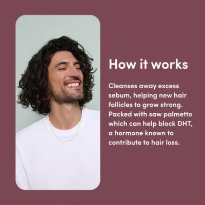 Hims & Hers Thick Fix Shampoo Thickening, Strengthening, Saw Palmetto & Niacinamide Formula In Neutral