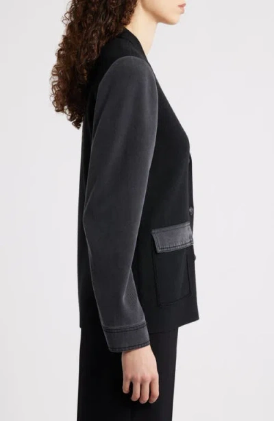 Kobi Halperin Naomi Mixed Media Cardigan In Black
