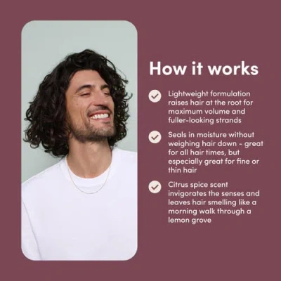 Hims & Hers Max Volume Conditioner  Moisturizing, Shine-enhancing, Citrus Spice Formula In Gray