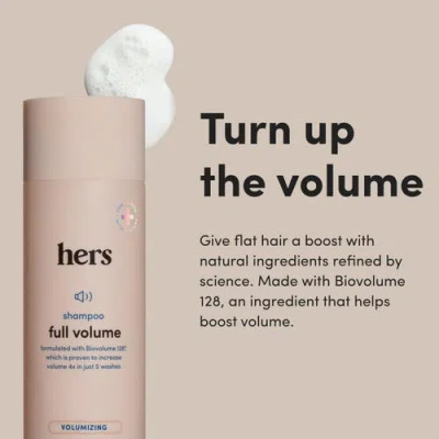 Hims & Hers Full Volume Shampoo Volumizing, Shine Enhancing, Soft Cedar & Citron Formula In Neutral