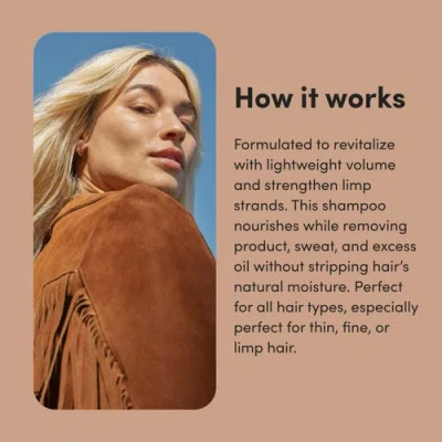 Hims & Hers Full Volume Shampoo Volumizing, Shine Enhancing, Soft Cedar & Citron Formula In Neutral