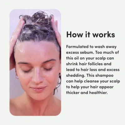 Hims & Hers Triple Threat Thickening Shampoo Strengthening, Volumizing, Biotin Enriched Formula In Blue