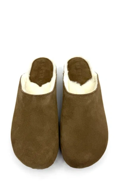 Kunsten Ella Genuine Shearling Lined Clog In Brown