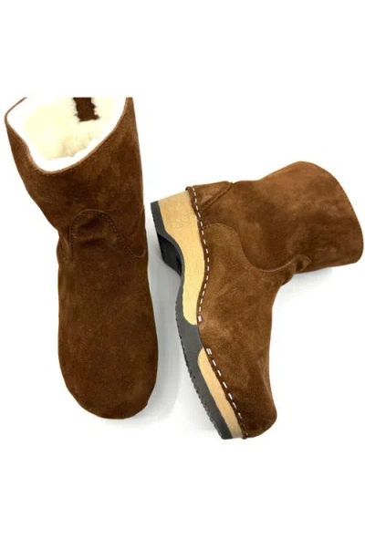 Kunsten Holly Genuine Shearling Boot In Brown