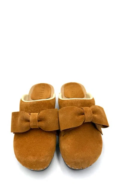 Kunsten Embla Bow Clog In Brown