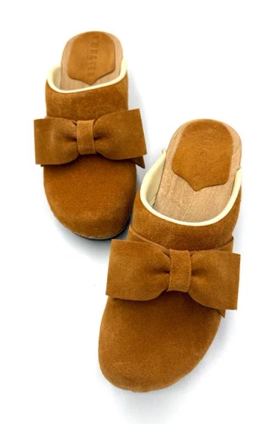 Kunsten Embla Bow Clog In Brown