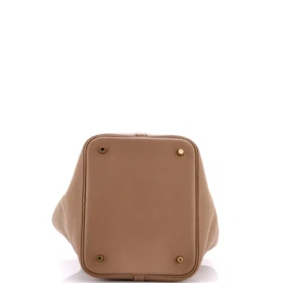 Pre-owned Hermes  Hermes Picotin Lock Bag Maurice Mm In Brown