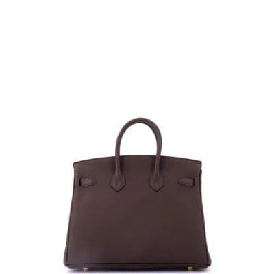 Pre-owned Hermes  Hermes Birkin Handbag Brown Togo With Gold Hardware 25 In Brown