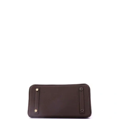 Pre-owned Hermes  Hermes Birkin Handbag Brown Togo With Gold Hardware 25 In Brown