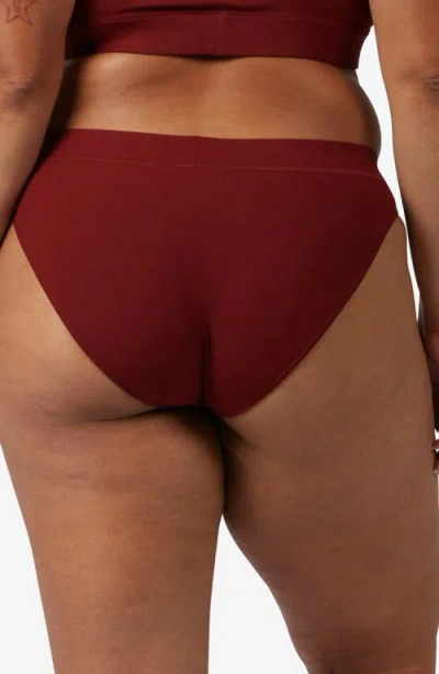Tomboyx Rib Bikini Briefs In Red