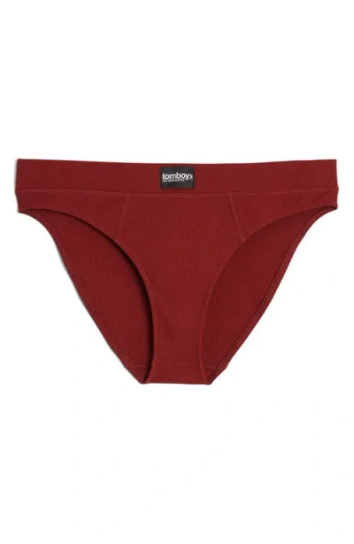 Tomboyx Rib Bikini Briefs In Red