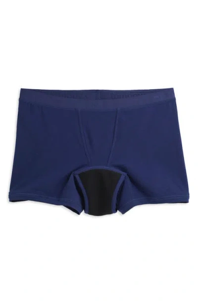 Tomboyx First Line Stretch Cotton Period 4.5-inch Trunks In Blue