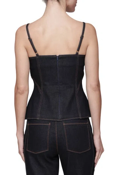 Avec Les Filles Hourglass Peplum Camisole In Black