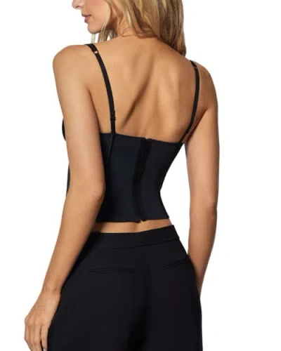 Kiki De Montparnasse Soie Corset Tank Top In Black