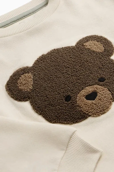 Mori Bear Oversized Sweatshirt In Neutral