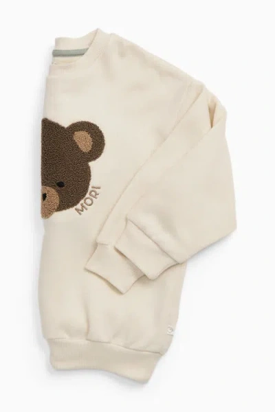Mori Bear Oversized Sweatshirt In Neutral