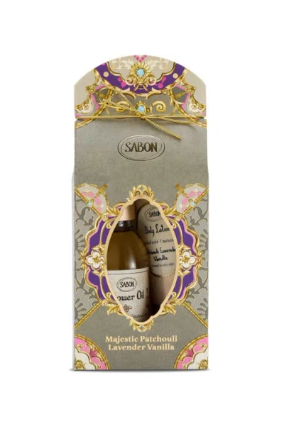 Sabon Majestic Gala Mini Kit- Shower Oil + Body Lotion Patchouli Lavender Vanilla In Multi