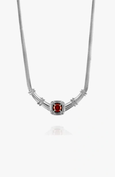 Sereia Official Odette Necklace Garnet Stone In Gold