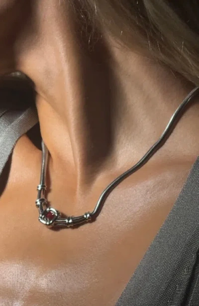 Sereia Official Odette Necklace Garnet Stone In Gold