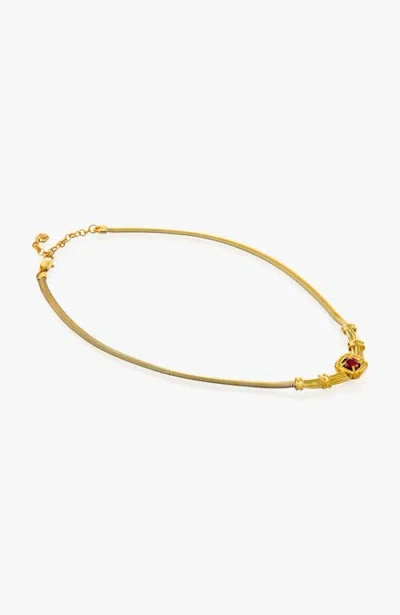 Sereia Official Odette Necklace Garnet Stone In Gold